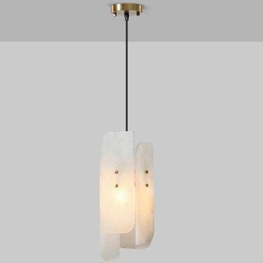 Lámpara de suspensión design en mármol blanco LED Estilo de lujo