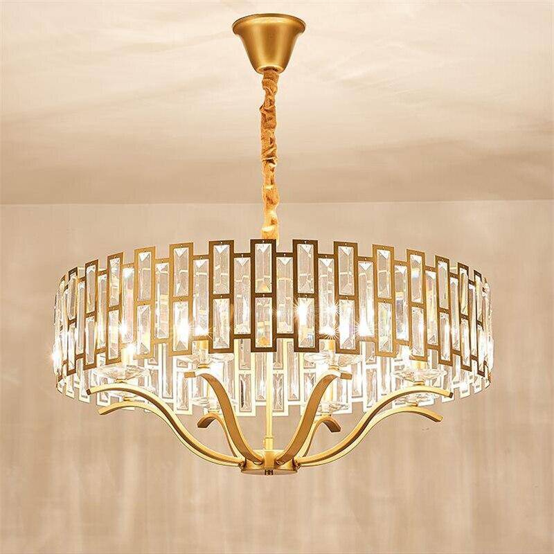 Lámpara de suspensión design LED dorado con pantalla de cristal Estilo hotelero