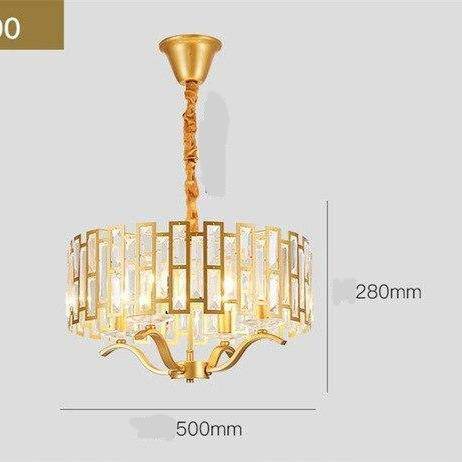 Lámpara de suspensión design LED dorado con pantalla de cristal Estilo hotelero