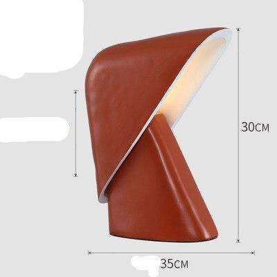 LED design table lamp with lampshade coloured triangular Luxury