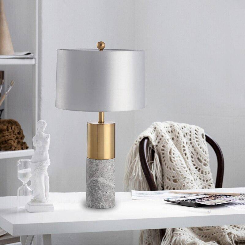 Design table lamp in marble and lampshade