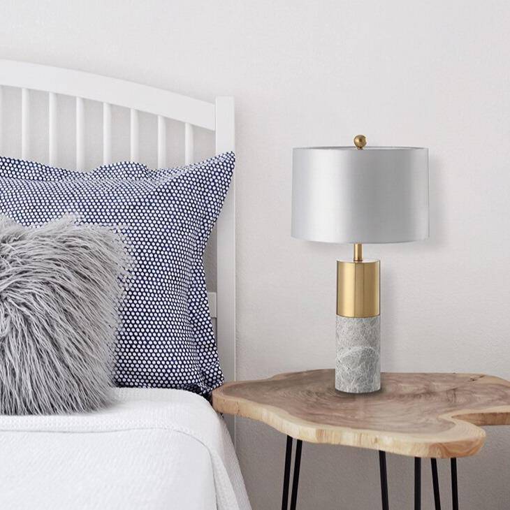 Design table lamp in marble and lampshade