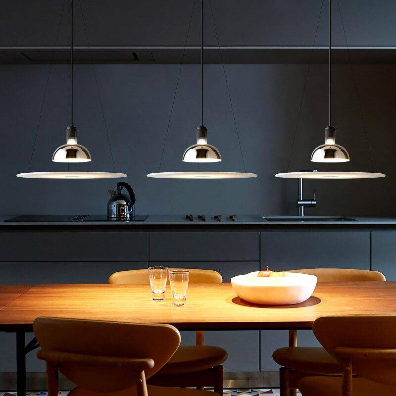 pendant light LED design with Nordic metal disc