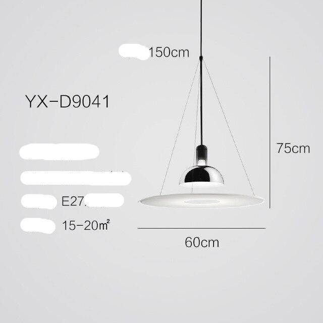 Suspension design LED avec disque en métal Nordic