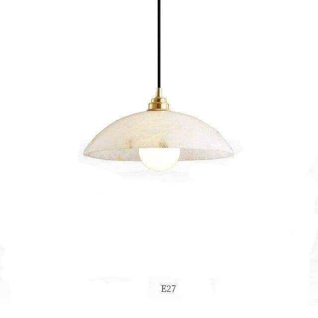 Suspension moderne en marbre blanc LED