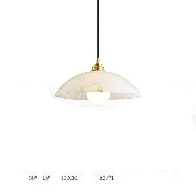 Suspension moderne en marbre blanc LED