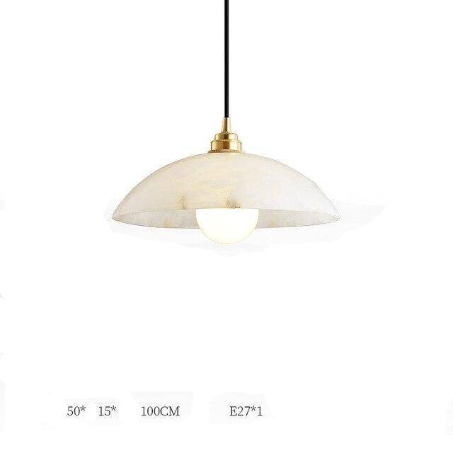 Suspension moderne en marbre blanc LED