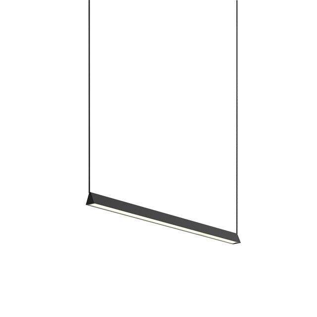 Suspension moderne LED allongée noire Loft