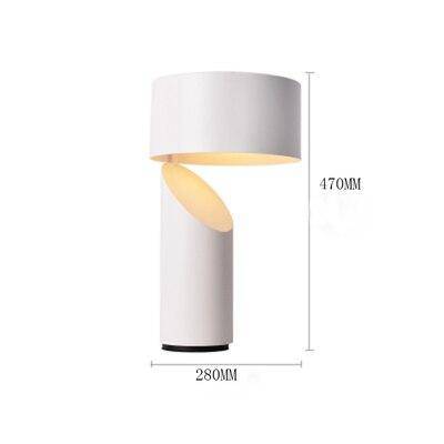 Lampe à poser LED en métal cylindrique design