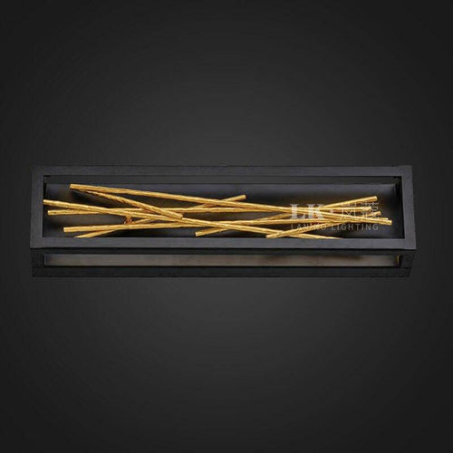 wall lamp Metal LED wall design with gold rods