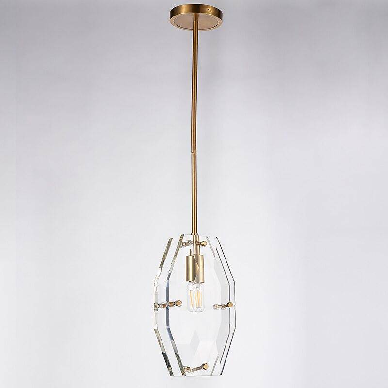 pendant light Gold LED design and luxury glass plate