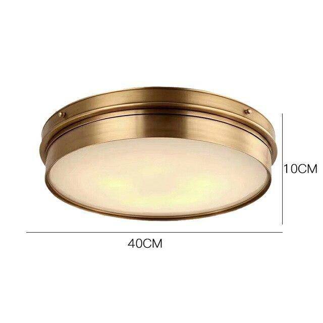 Lámpara de techo design LED redonda en metal dorado industrial