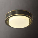 Plafonnier design LED rond aux bords rétro dorés