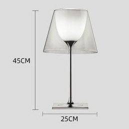 Modern LED table lamp with lampshade in Art coloured glass