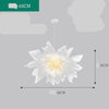Suspension design LED avec fleur en tissu