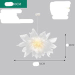 Suspension design LED avec fleur en tissu