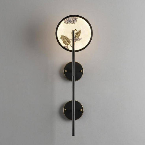 Aplique de pared design LED en forma de llave de color negro estilo japonés