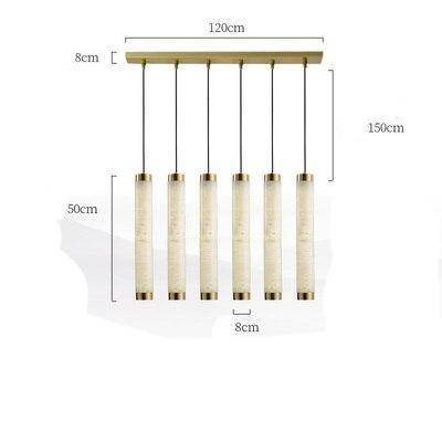 Suspension design LED en marbre avec bords dorés - vue 10 sur 9