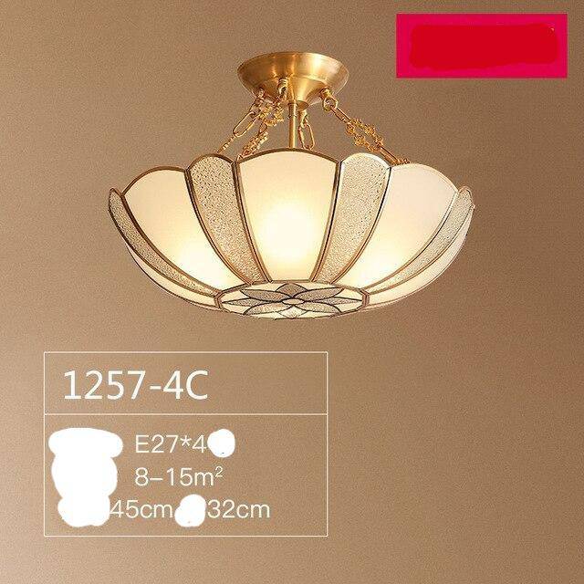 pendant light gold LED backlight with lampshade glass