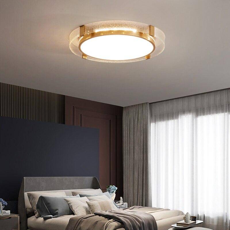 Lámpara de techo LED moderna con círculos dorados Lujo