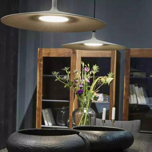 pendant light LED design with lampshade grey cement hat