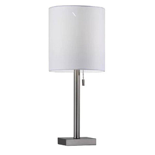 Lampe à poser design en métal LED avec abat-jour blanc - vue 4 sur 3