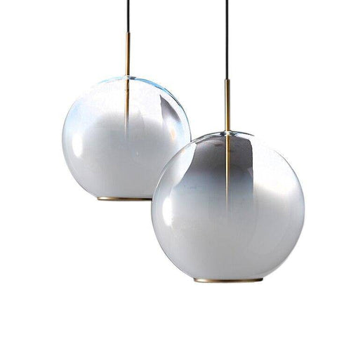 Suspension moderne LED en boule de verre blanc Nordic - vue 3 sur 3