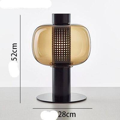 Lampe à poser moderne LED avec abat-jour en verre coloré Luxury