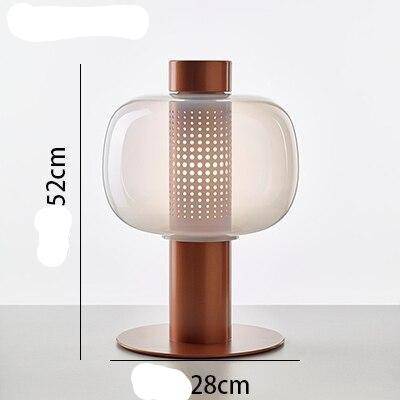 Modern LED table lamp with lampshade in coloured glass Luxury