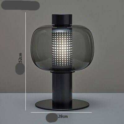 Modern LED table lamp with lampshade in coloured glass Luxury