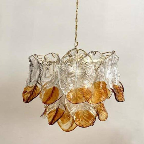 pendant light LED retro with Leaf glass
