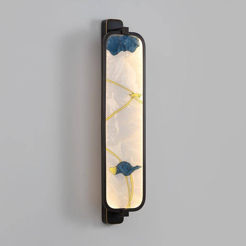 Applique murale LED rectangle aux bords arrondis style Japonais