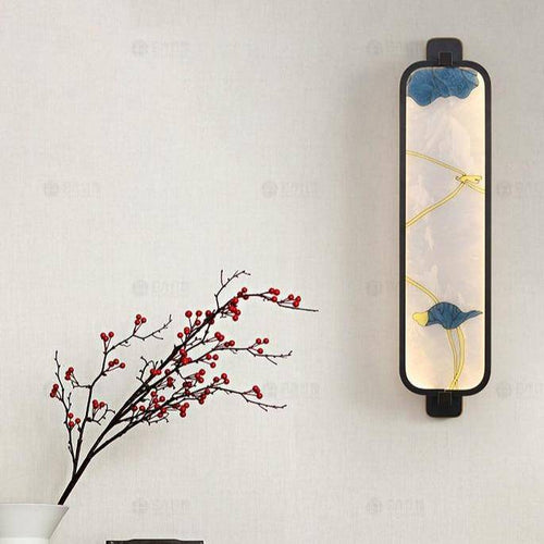 Aplique LED rectangular con bordes redondeados de estilo japonés