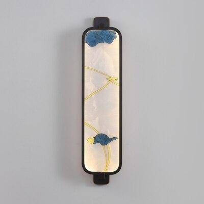 wall lamp Rectangular LED wall light with rounded edges in Japanese style