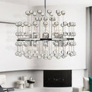 Lustre design LED avec boules crystal style Art