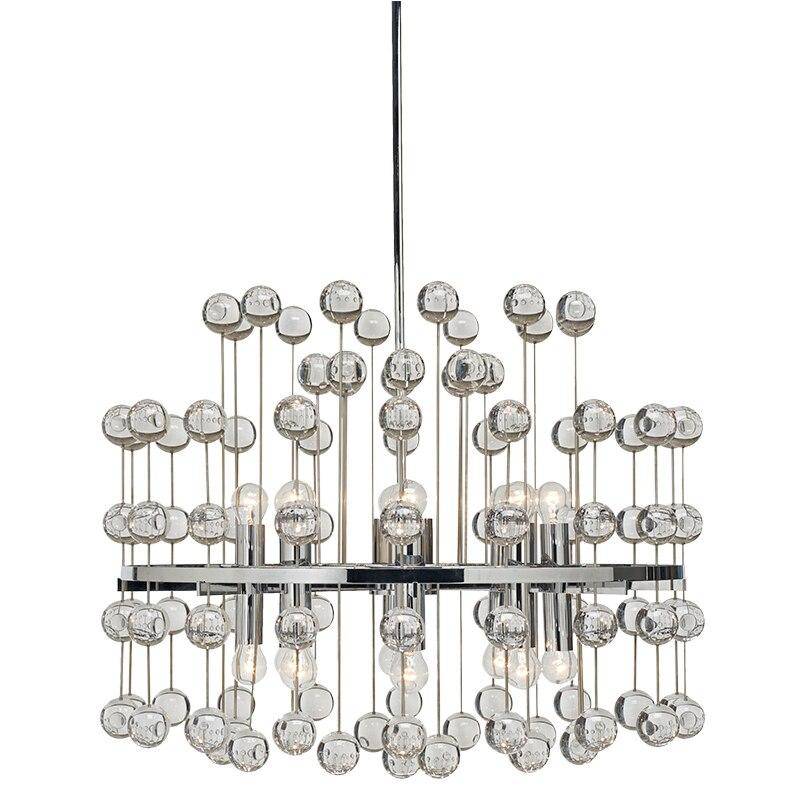 LED design chandelier with crystal balls Art style