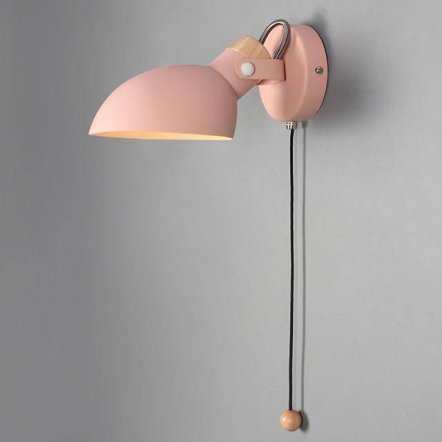 wall lamp coloured LED design with lampshade and switch