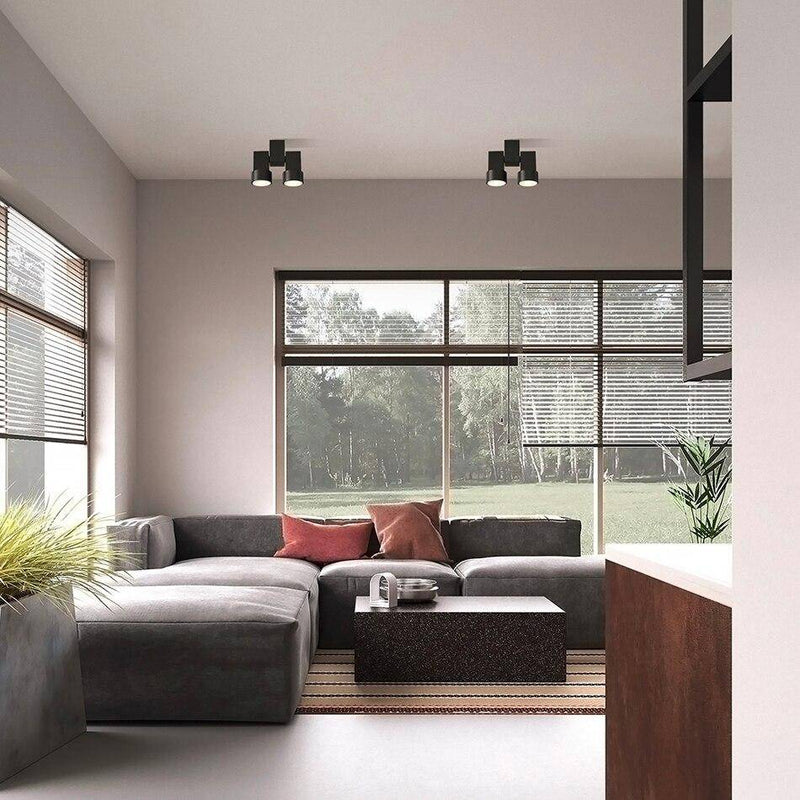 Spot moderne avec double LED en aluminium blanc
