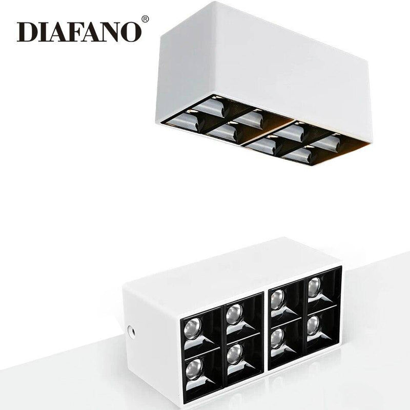 Moderno foco de caja LED en metal Luz