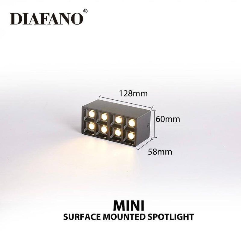 Spot moderne LED box rectangle en métal Light
