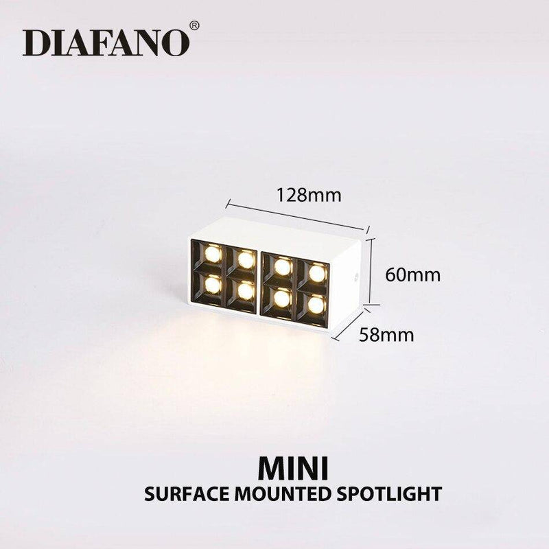 Spot moderne LED box rectangle en métal Light