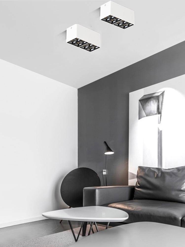 Spot moderne LED box rectangle en métal Light