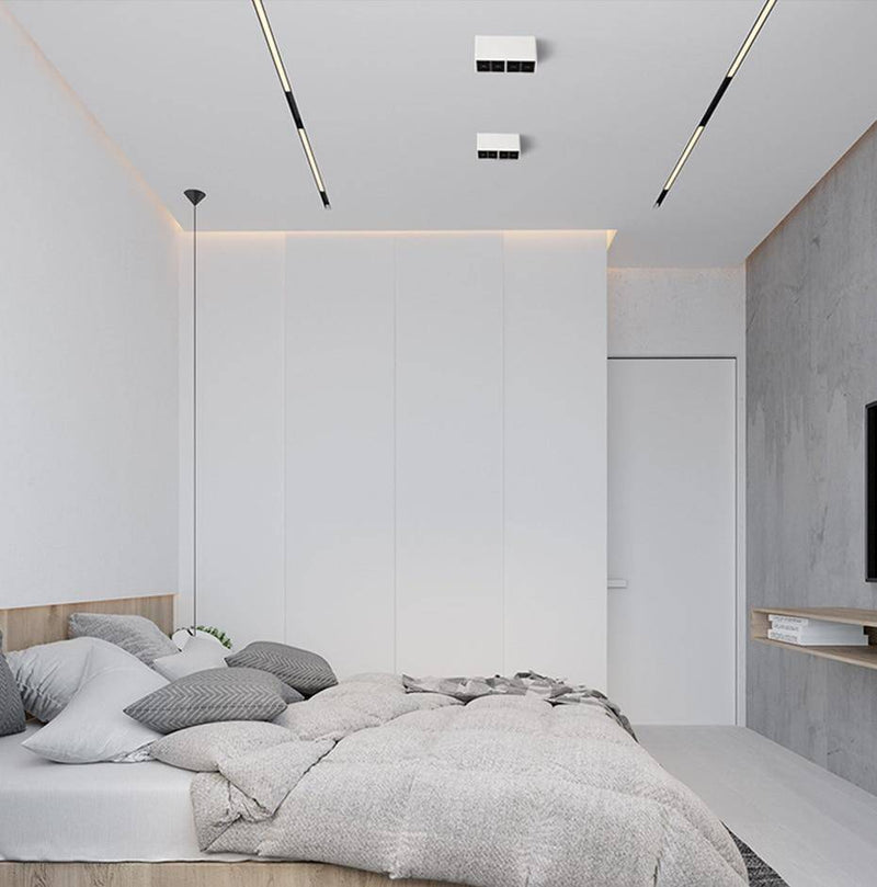 Spot moderne LED box rectangle en métal Light