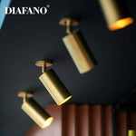 Spot moderne arrondi LED en métal doré