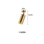 Spot moderne arrondi LED en métal doré