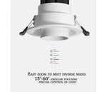 Spotlight round recessed LED adjustable Loft style