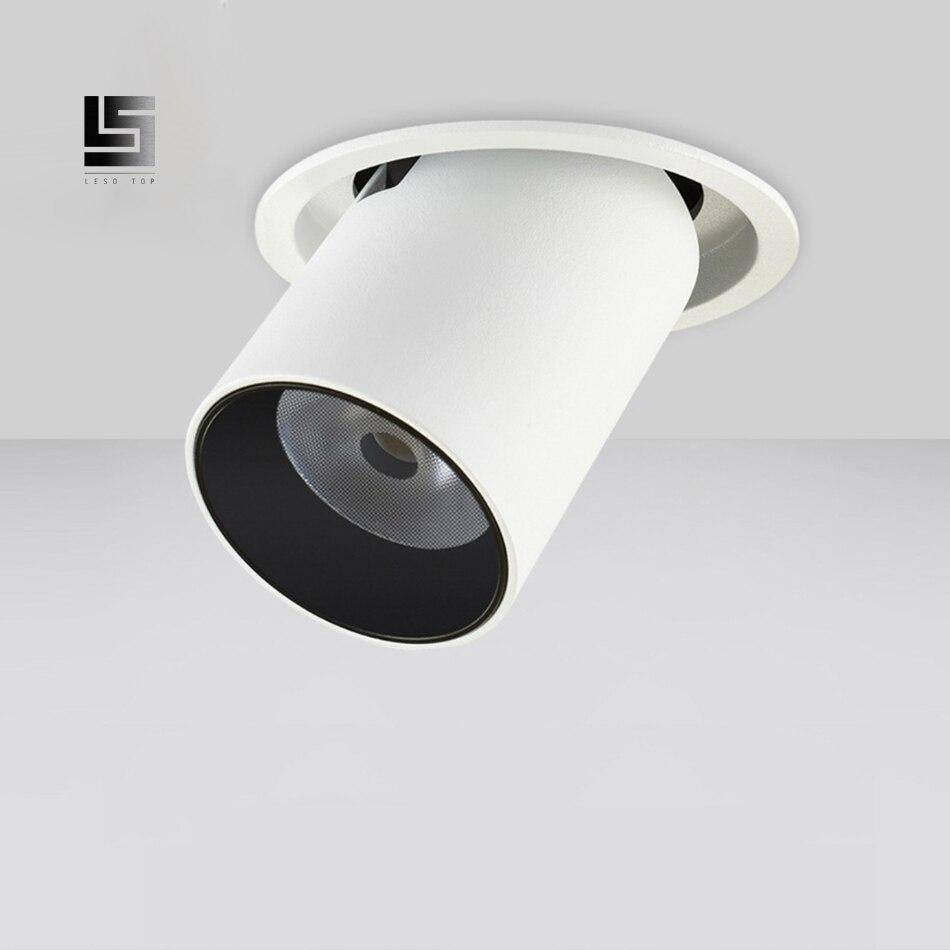 Spot encastré moderne pivotable LED en métal blanc - vue 3 sur 4
