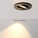 Spotlight modern round aluminium with swivel LED