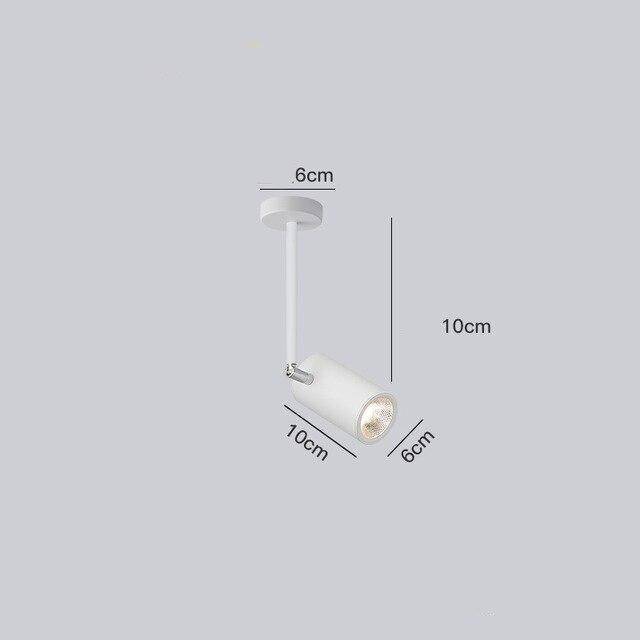 Spot moderne LED cylindre en aluminium Diano - vue 9 sur 21