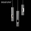 Suspension moderne LED avec tube cylindrique en aluminium Hotel